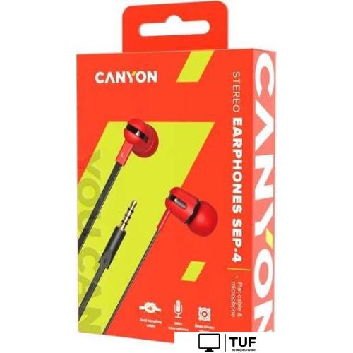 Наушники Canyon SEP-4 (красный)