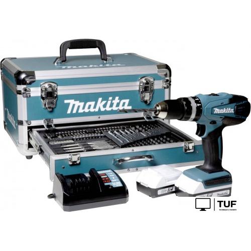 Ударная дрель-шуруповерт Makita HP488D009 (с 2-мя АКБ 1.5 Ач, кейс, оснастка)