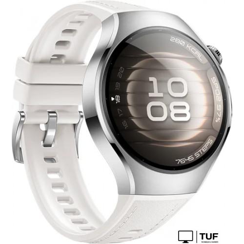 Умные часы Huawei Watch 5 42 мм (серебристый, с белым силиконовым ремешком, международная версия)