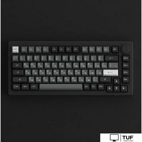 Клавиатура Akko 5075S Black & Silver (Akko Cream Yellow V3 Pro)