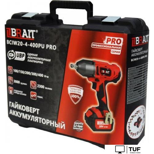 Гайковерт Brait BCIW20-4-400PU Pro 21.01.205.101 (с 1-им АКБ, кейс)