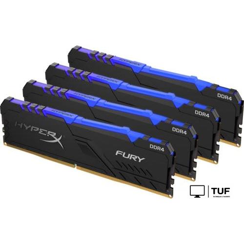 Оперативная память HyperX Fury RGB 4x16GB DDR4 PC4-24000 HX430C16FB4AK4/64