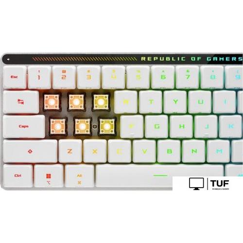 Клавиатура ASUS ROG Falchion Moonlight White (ASUS RX Low Profile Blue)