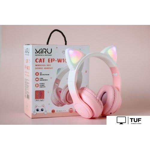 Наушники Miru Cat EP-W10 (розовый)