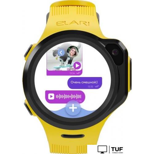 Детские умные часы Elari KidPhone 4GR M (желтый)