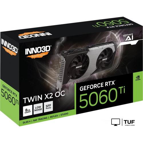 Видеокарта Inno3D GeForce RTX 5060 Ti 8GB Twin X2 OC N506T2-08D7X-193075N
