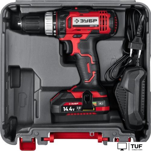 Дрель-шуруповерт Зубр Мастер ДШЛ-145-21 (с 1-м АКБ, кейс)