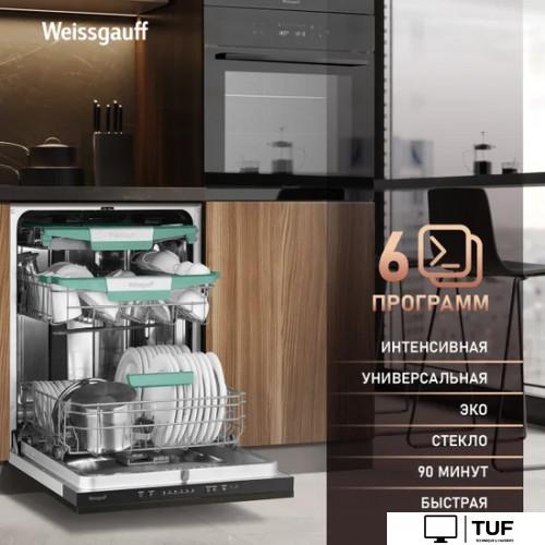 Встраиваемая посудомоечная машина Weissgauff BDW 6136 D Inverter Autoopen Timer Floor