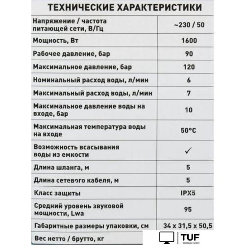 Мойка высокого давления Carver CW-1601С