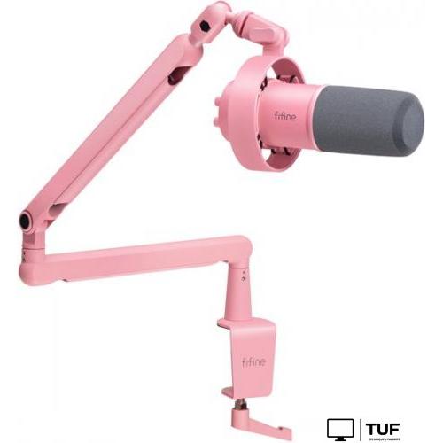 Проводной микрофон FIFINE T688 (розовый)