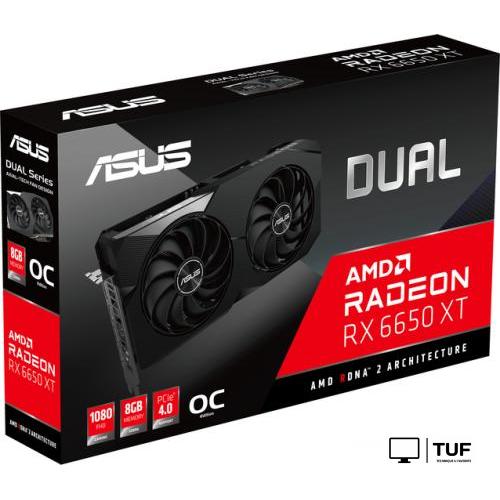 Видеокарта ASUS Dual Radeon RX 6650 XT OC Edition 8GB GDDR6 DUAL-RX6650XT-O8G