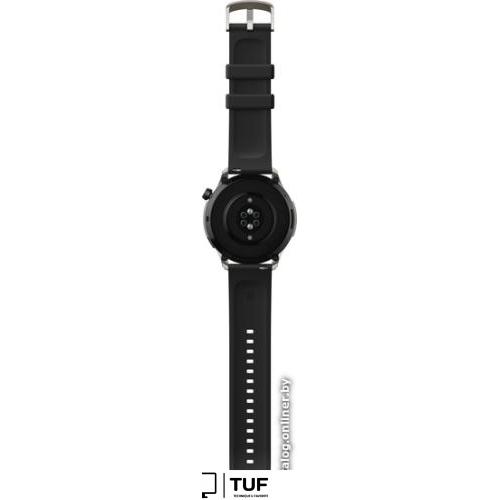 Умные часы Amazfit GTR 4 (серебристый, с черным ремешком из фторэластомера)