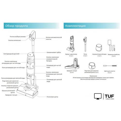 Вертикальный пылесос с влажной уборкой Viomi Cyber Cordless Wet-Dry Vacuum Cleaner VXXD02 YMVX295CN