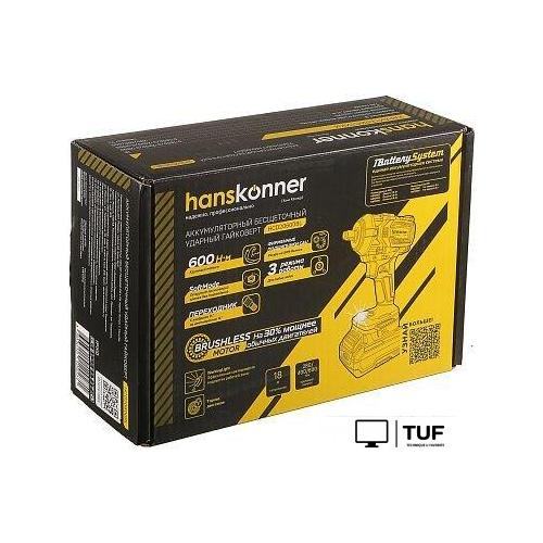 Гайковерт Hanskonner HCD20600BL (без АКБ)