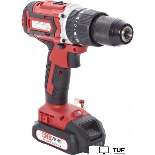Ударная дрель-шуруповерт RedVerg RD-IS18BL/U (с 2-мя АКБ, кейс)