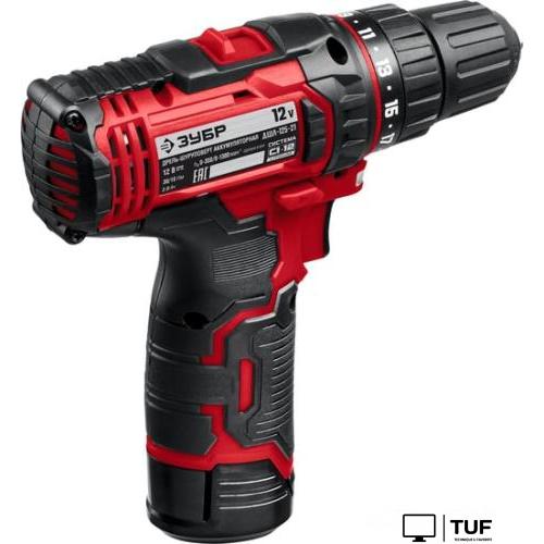 Дрель-шуруповерт Зубр Мастер ДШЛ-125-21 (с 1-м АКБ)