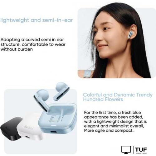 Наушники Xiaomi Redmi Buds 6 Active M2344E1 (белый, международная версия)