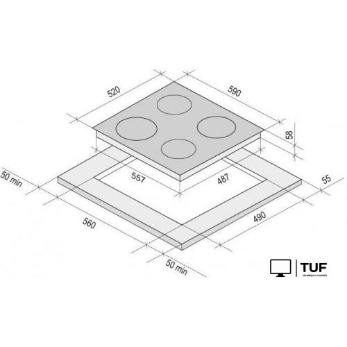 Варочная панель Krona Vento 60 BL