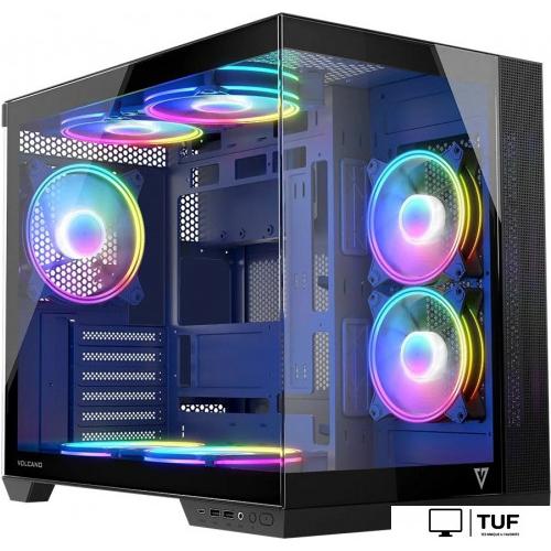 Корпус MODECOM Volcano Panorama Apex ARGB 7F Midi (темно-серый)