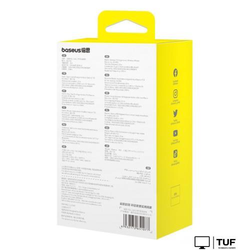 Мышь Baseus F02 Ergonomic Wireless Mouse (белый, без батарейки в комплекте)