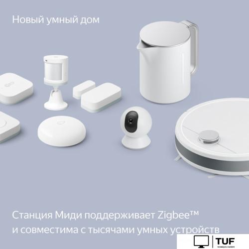 Умная колонка Яндекс Станция Миди (черный)
