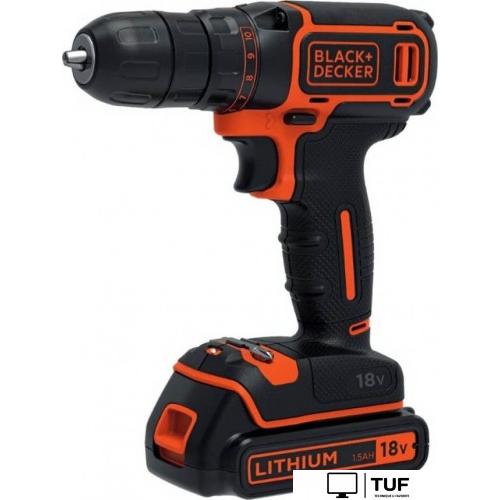 Дрель-шуруповерт Black & Decker BDCDC18B (с 2-мя АКБ, без кейса)