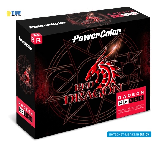 Видеокарта PowerColor Red Dragon Radeon RX 550 4GB GDDR5 OC V3 AXRX 550 4GBD5-DHA/OC