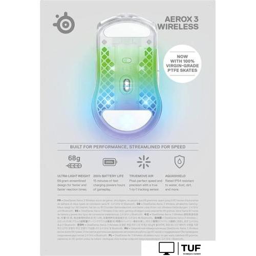 Игровая мышь SteelSeries Aerox 3 Wireless Ghost