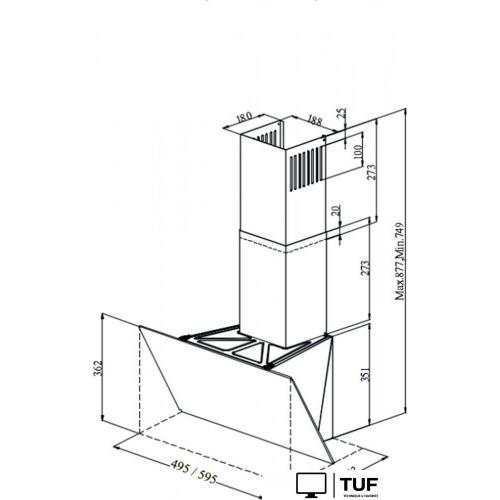 Кухонная вытяжка Monsher Astra 60 Noir