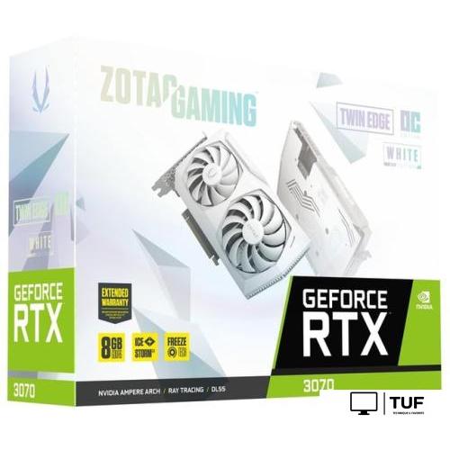 Видеокарта ZOTAC Gaming GeForce RTX 3070 Twin Edge OC White 8GB ZT-A30700J-10PLHR
