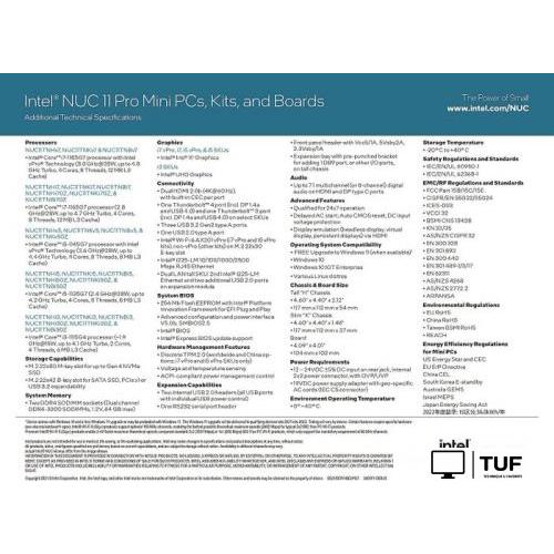 Компактный компьютер Intel NUC 11 Pro Kit BNUC11ATKPE0000