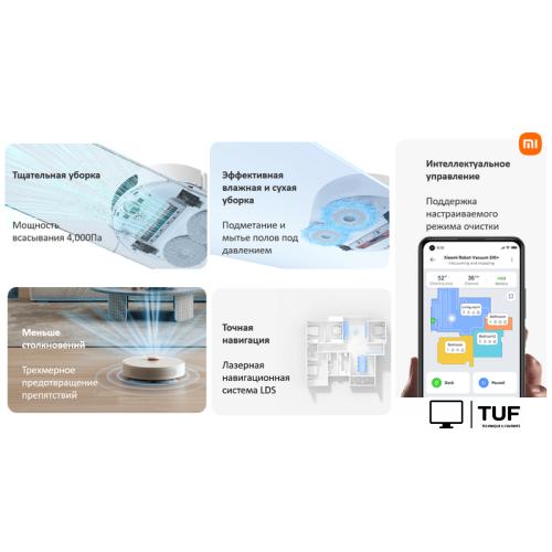 Робот-пылесос Xiaomi Robot Vacuum S10+ B105 (европейская версия, белый)