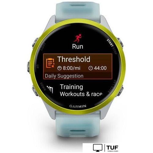 Умные часы Garmin Forerunner 570 47 мм (серебристый/желтый)