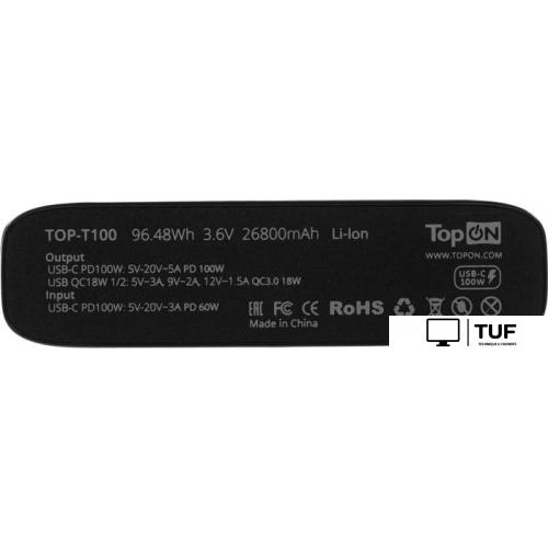 Внешний аккумулятор TopON TOP-T100 (черный)