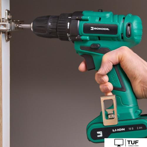 Дрель-шуруповерт Rokodil Twist 2 Pro (1 АКБ, кейс, оснастка)