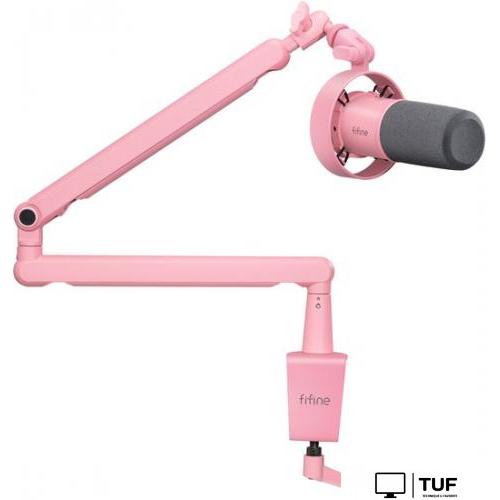 Проводной микрофон FIFINE T688 (розовый)