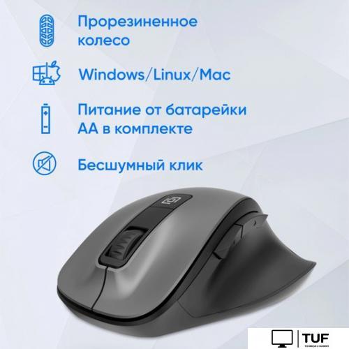 Мышь Oklick 504MW (черный/серый)