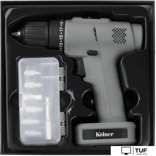 Дрель-шуруповерт Kolner KCD 12/2BL Graphite (с 1-им АКБ, оснастка, кейс)