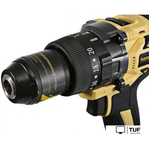 Ударная дрель-шуруповерт Hanskonner HCD18165BLI (с 2-мя АКБ, кейс)