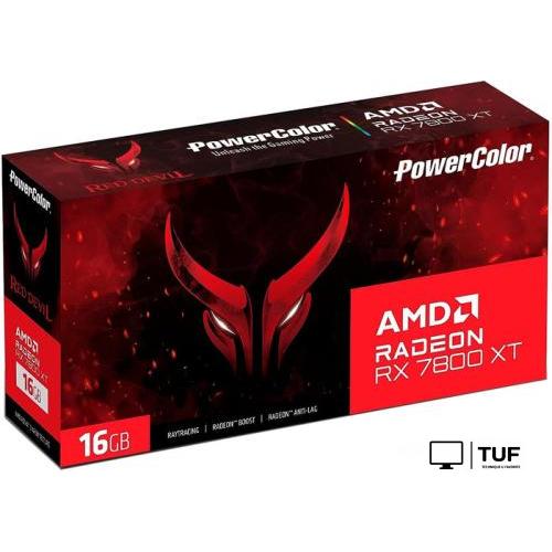 Видеокарта PowerColor Red Devil AMD Radeon RX 7800 XT 16GB GDDR6 RX 7800 XT 16G-E/OC