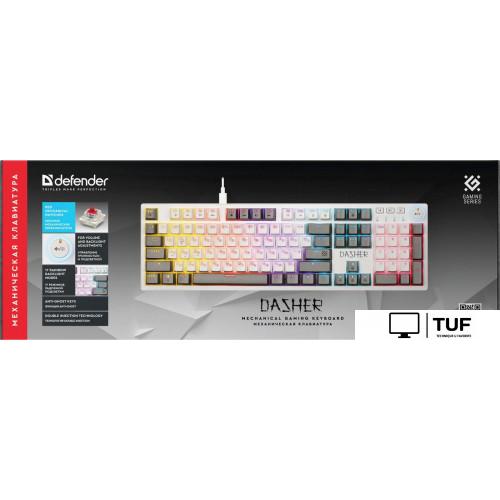 Клавиатура Defender Dasher GK-472 (белый/серый)