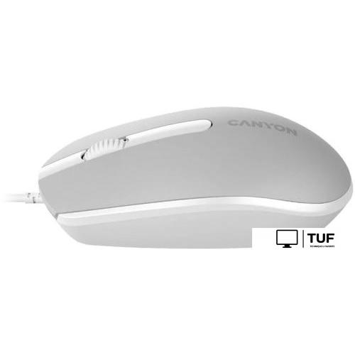 Мышь Canyon M-10 (серый/белый)