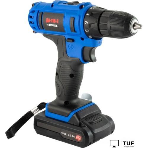 Дрель-шуруповерт Витязь ДА-118-2 18012003 (с 2-мя АКБ, кейс)