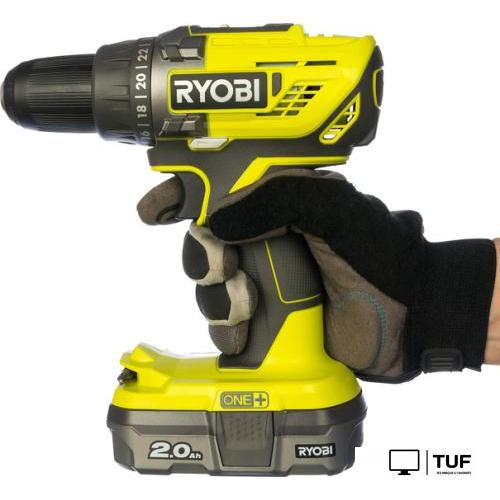 Дрель-шуруповерт Ryobi R18DD3-220S 5133003348 (с 2-мя АКБ 2 Ah, сумка)