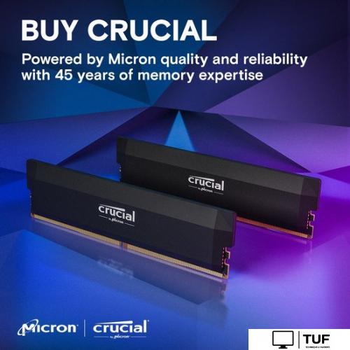 Оперативная память Crucial Pro Overclocking Edition 2x16ГБ DDR5 6000 МГц CP2K16G60C36U5B