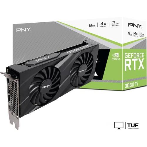 Видеокарта PNY GeForce RTX 3060 Ti 8GB Verto Dual Fan LHR VCG3060T8LDFBPB1