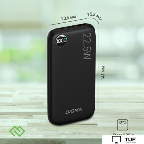 Внешний аккумулятор Digma DGPF10B 10000mAh (черный)