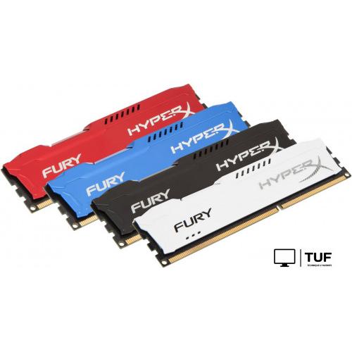 Оперативная память HyperX Fury Blue 8GB DDR3 PC3-12800 HX316C10F/8