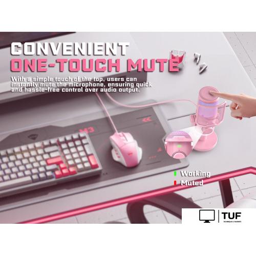 Проводной микрофон FIFINE AM6 (розовый)