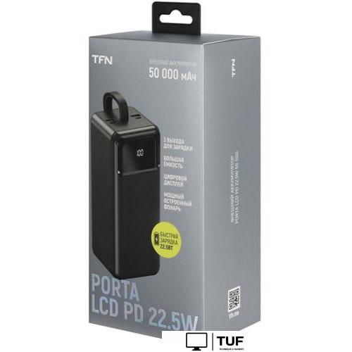Внешний аккумулятор TFN Porta LCD PD 22.5W 50000mAh (черный)